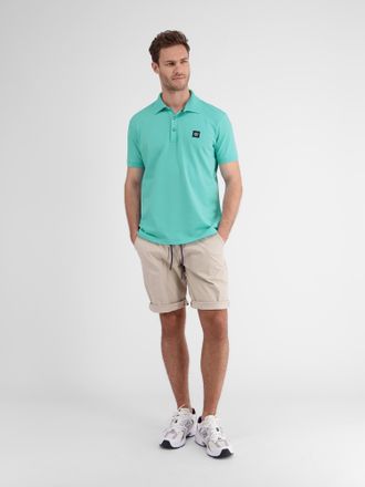 Lerros Poloshirt LERROS LERROS Herren Poloshirt mit Stretchanteil, unifarben, Herren, Gr. S, blau (iced mint), 97% Baumwolle, 3% Elasthan, ohne Ausschnitt, S