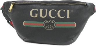 Gucci Black Leather Fanny Pack (Pre-Owned)
