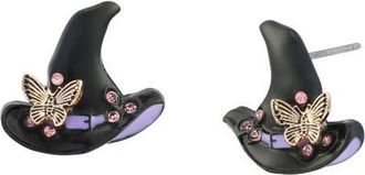 Betsey Johnson Witch Hat Stud Earrings in Black at Nordstrom