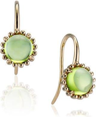 House of Frosted 14K Yellow Gold Peridot Cabochon Drop Earrings at Nordstrom Rack