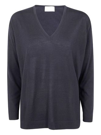 Drumohr Long Sleeve V-Neck Extrafine Sweater
