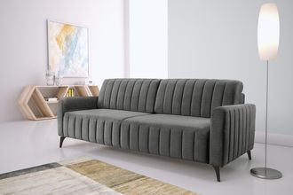 Exxpo Sofa Fashion 3-Sitzer »Grande, Schlafsofa, Dauerschläfer, Microvelours-Bezug, Breite 222cm« mit Bettfunktion und Bettkasten, komfortabler Federkern