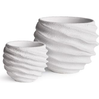 Napa Home & Garden Echols Flowerpot Planters, Set of 2 in White at Nordstrom