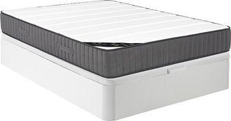 Vente-Unique Conjunto de canap&eacute; abatible de 160 x 200 cm + colch&oacute;n h&iacute;brido de muelles ensacados de 7 zonas y espuma de alta resiliencia de 26 cm - AUDACE de PALACI