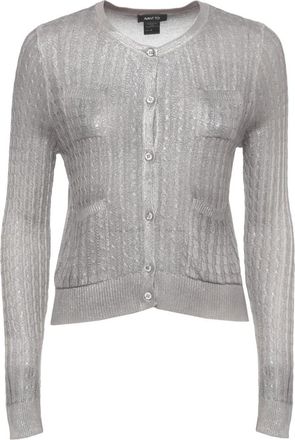 Avant Toi Crewneck Katoenen Cardigan - Dames - Vesten - Grijs - M - Katoen - Truien & Vesten