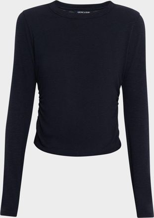 Veronica Beard Kisha Ruched Long-Sleeve Tee