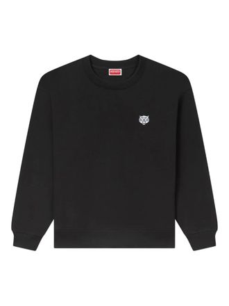 Kenzo Happy Tiger crew-neck sweatshirt - women - Cotton - M - Black