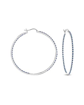 Rachel Glauber Plated Hoop Earrings