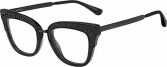 Jimmy Choo London Womens Cat-Eyed Frame In Black
