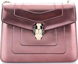 Bulgari Serpenti Forever Square Shoulder Bag Leather Small