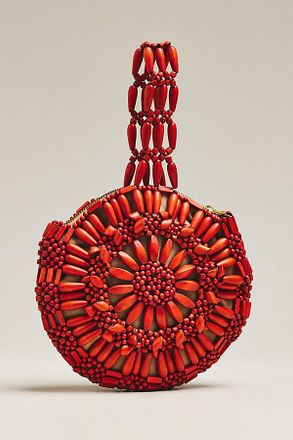 Aran&aacute;z Flordeliza Wood Bead Satchel