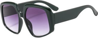 Generic Large Frame Women Outdoor Sunglasses Commuter Vacation Men Driving Sun Glasses(Grey)