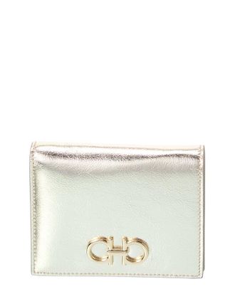Ferragamo Ferragamo Gancini Leather Card Case