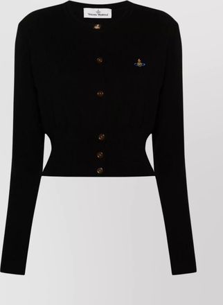 Vivienne Westwood cashmere cropped ribbed knit cardigan
