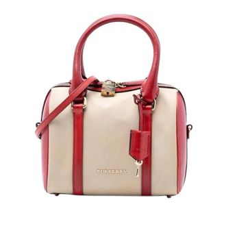 Burberry Pre-owned Satchel - Dames - Vintage Handtas - Beige - ONE Size - Leer - Vintage
