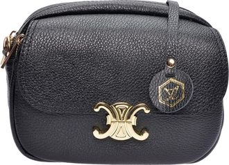 Luisa Vannini Zwart Rundleer Tas