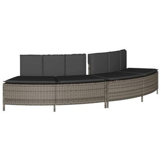 vidaXL Vidaxl Panche Vasca Idromassaggio Con Cuscini 2pz In Polyrattan