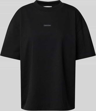 Calvin Klein Jeans T-Shirt mit Label-Detail in Black, Größe XS