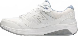 New Balance Womens Leather 928 V3 Walking Shoe In White/blue