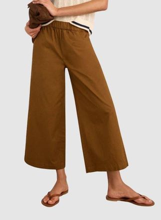 Baukjen Shelby Organic Cotton Wide Leg Trousers in Milk Chocolate at Nordstrom, Size 12