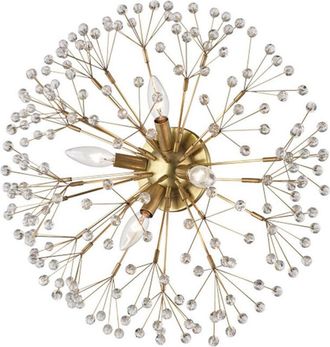 Hudson Valley Lighting Dunkirk 4 Luces De Empotrar Lat&oacute;n, Cristal