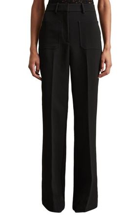 Reiss Priya Flared Pants in Black at Nordstrom, Size 10 Us