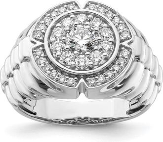 Diamond2Deal 10k Gold Lab Grown Diamond Wedding Band Ring 1.2Ct Clarity- VS Color- G-H