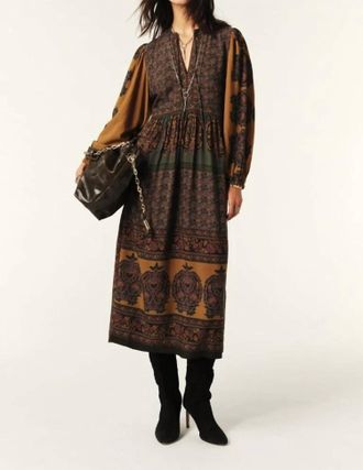 BA&SH Barley Midi Dress In Chocolat