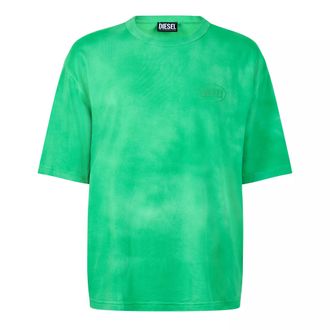 Diesel Heren Logo gewassen T-shirt (Fern Green)