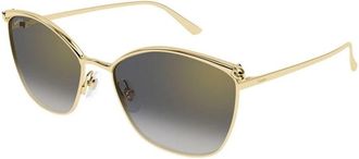 Cartier Ct 0595S 001 Zonnebrillen - Dames - Zonnebrillen - Geel - 59 MM - Accessoires