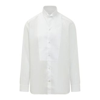 Tom Ford Casual Shirts, male, White, Size: 2XL Classic Fit Shirt