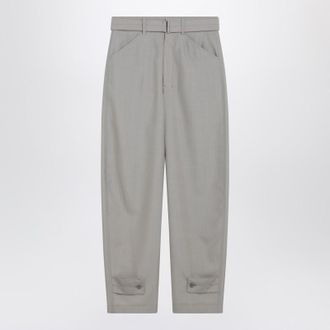 Christophe Lemaire Taupe Trousers With Ankle Tabs