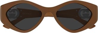 Gucci Sunglasses Gg2121 S 004 Mud Brown/Grey Women