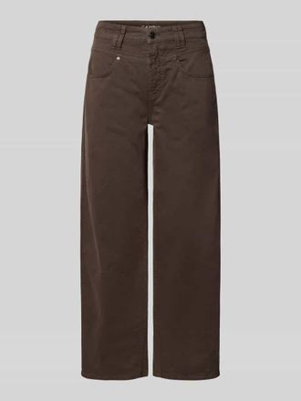 Cambio Regular Fit Barrel Jeans aus Baumwoll-Mix Modell ODELE in Dunkelbraun, Gr&ouml;&szlig;e 34