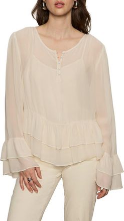 Sanctuary There She Goes Georgette Top in Vintage White at Nordstrom, Size X-Small