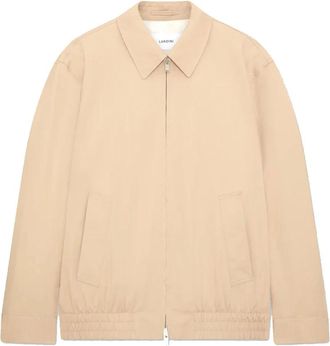 Lardini Jassen, Heren, Beige, 2Xl, Katoen, Shirt Jacket