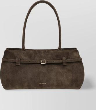 Manu Atelier rectangular shape top handles buckle detail bag