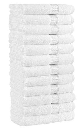 Linum Home Textiles 12-Pack Anovia Cotton Washcloths in White at Nordstrom Rack