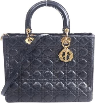 Dior Pre-owned Lady Dior Large Handbag - - Pre-owned - Donna - Nero - ONE SIZE