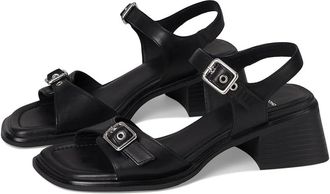 Vagabond Ines Double Buckle Sandals Womens Sandals Black : EU 40 (US Womens 10) M, Leather