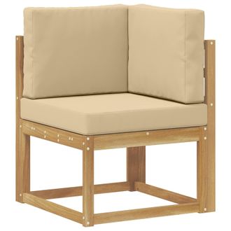 vidaXL Sof&aacute; De Esquina Para Exteriores Madera De Acacia S&oacute;lida Blanco Vidaxl