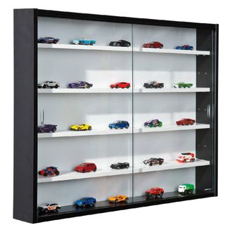 Dmora Vitrine Suspendue Avec &Eacute;tag&egrave;res Int&eacute;rieures, Noir Et Blanc, 10 X 60 X 80 Cm. - Dmora