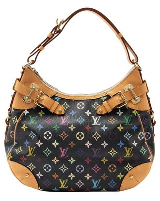 Louis Vuitton Black Monogram Multicolore Greta Hobo (Authentic Pre-Loved)
