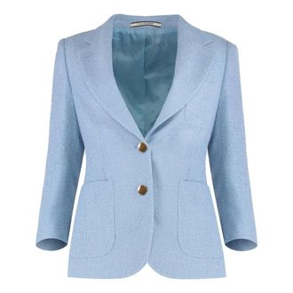 Tagliatore Dames, Jassen, Blauw, Maat: S Linnen