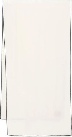 N.Peal Sciarpa Tipped Pashmina - Bianco