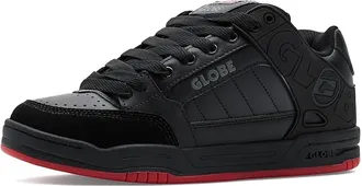 Globe Tilt Mens Skate Shoes Black/Red/Charcoal : 10.5 D - Medium, Leather