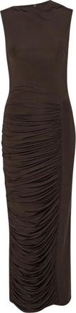 Rotate Midi Jurken - Dames - Casual kleedjes - Bruin - M - Kleedjes