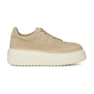 Hogan Sneakers, female, Beige, Size: 6 1/2 US H-Stripes Sneakers