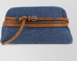 Moschino denim clutch bag