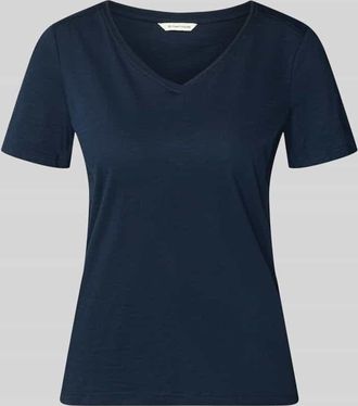 Tom Tailor Regular Fit T-Shirt aus reiner Baumwolle in Marine, Gr&ouml;&szlig;e XXXL